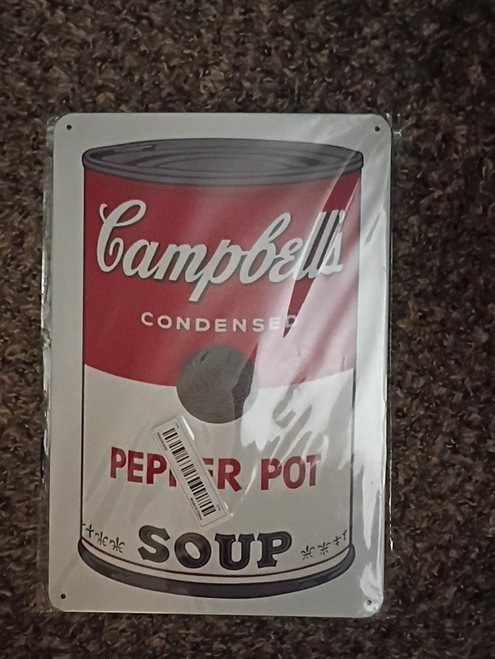 Vintage Style Campbell's Soup Can Wall Decor Metal Sign 8x12